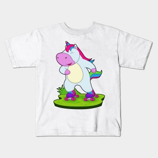 Unicorn Inline skating Roller skates Kids T-Shirt